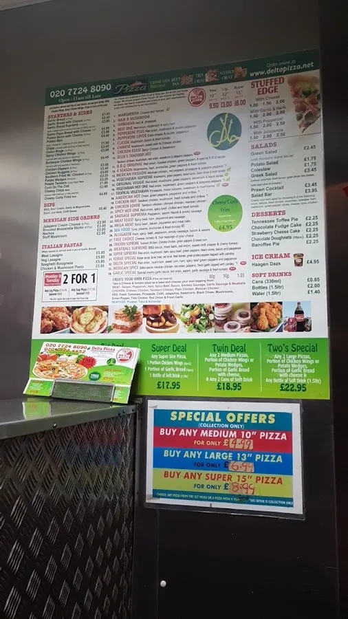 BookNoFees: بار وجبات خفيفة – Delta Pizza – London – Delta Pizza، الصورة 2